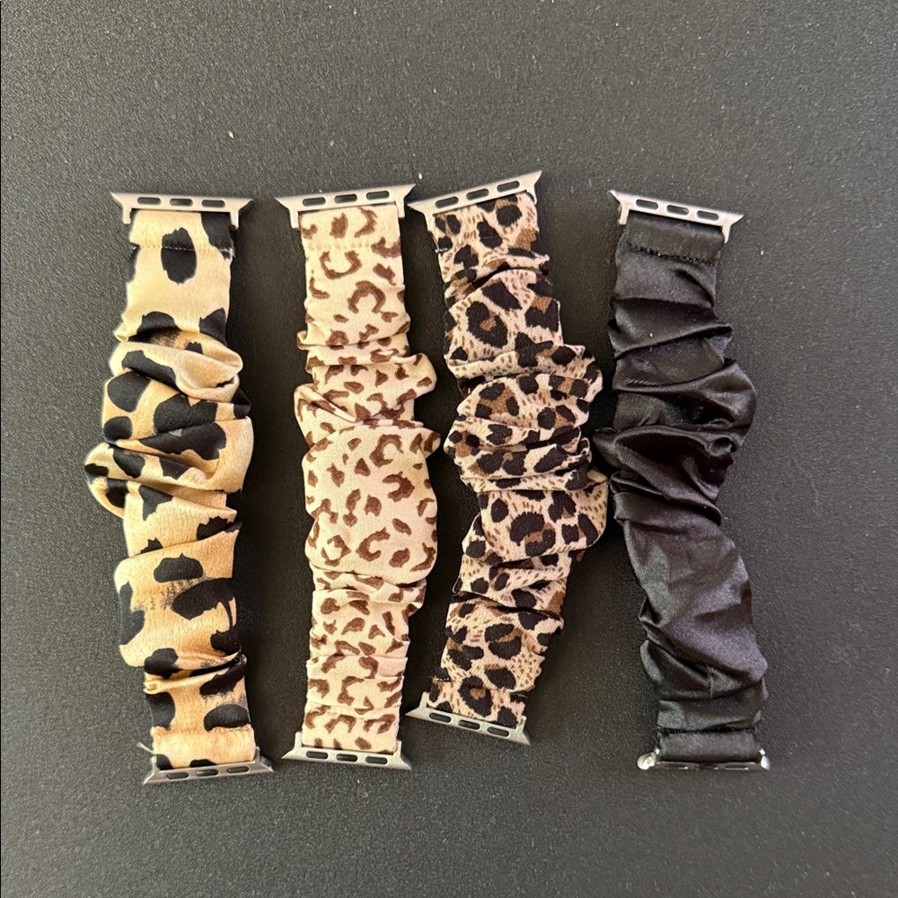 Leopard Print and Black Scrunchie 41 MM Watch Bands